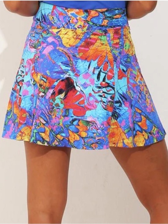 dona jo Dresses & Skirts - Dona Jo Colorful Print Golf Pickleball Tennis Lined Skort Women's Size S